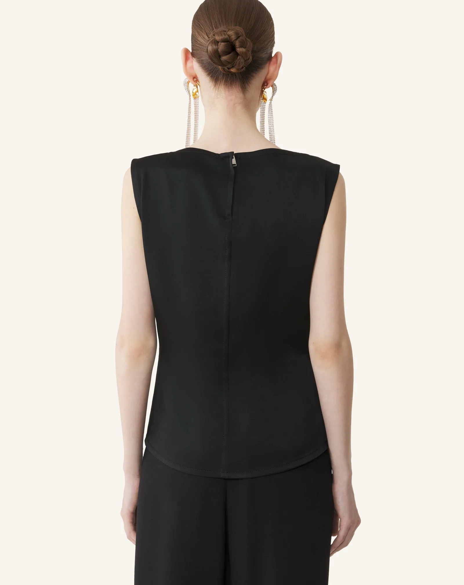 SLEEVELESS BUTTON-DOWN TOP IN SATIN sold by Lanvin product image thumbnail 4
