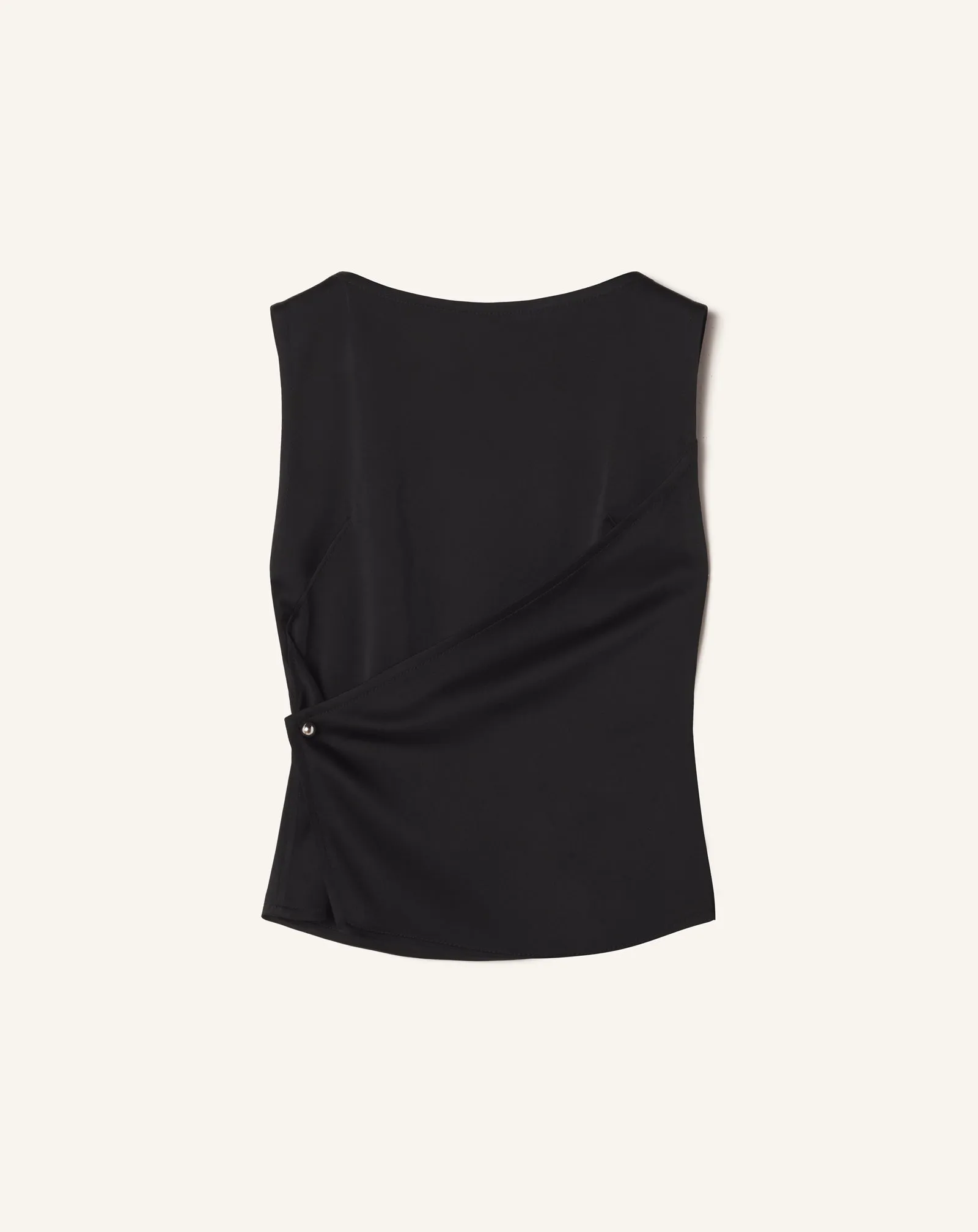 SLEEVELESS BUTTON-DOWN TOP IN SATIN sold by Lanvin