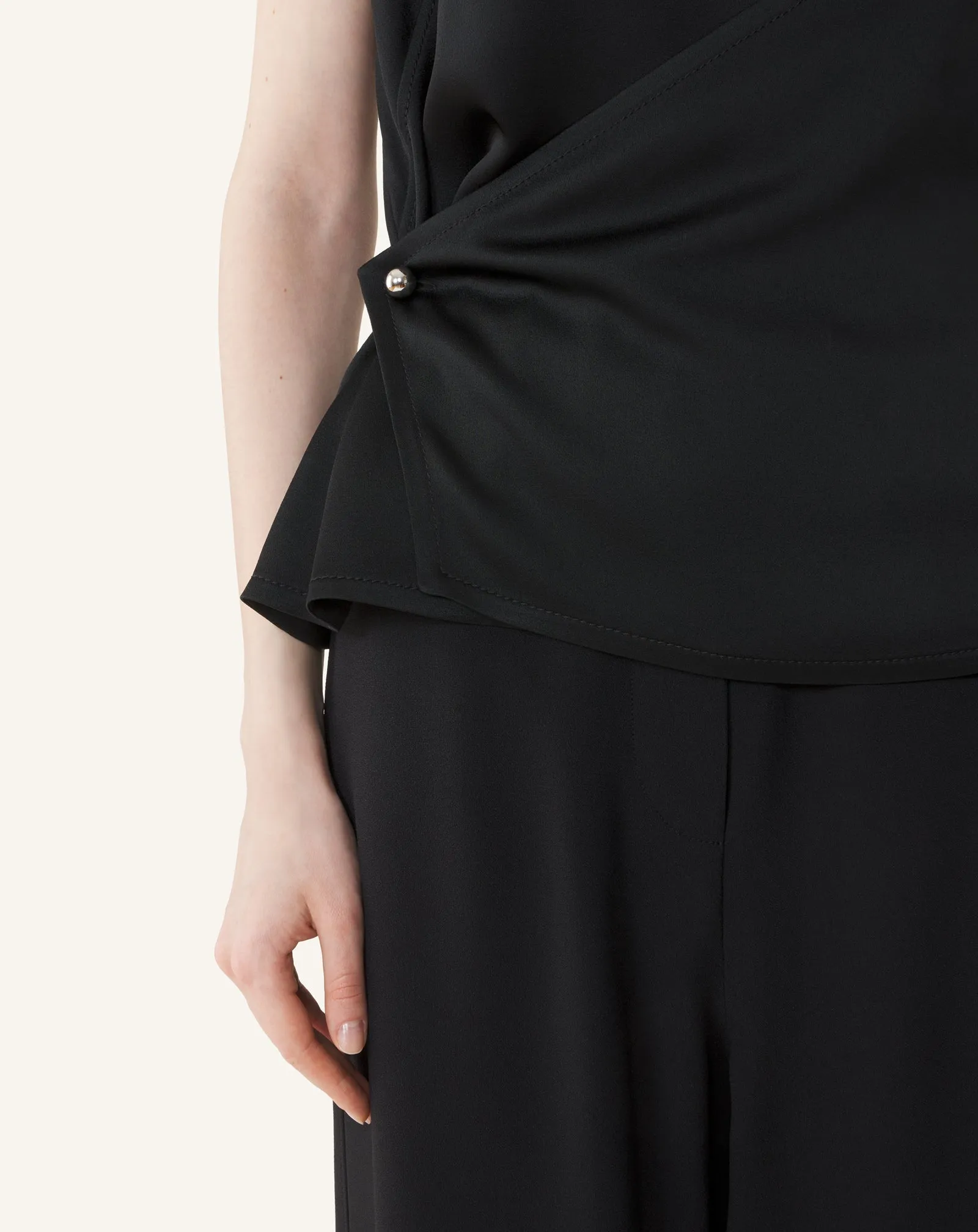 SLEEVELESS BUTTON-DOWN TOP IN SATIN sold by Lanvin product image thumbnail 5