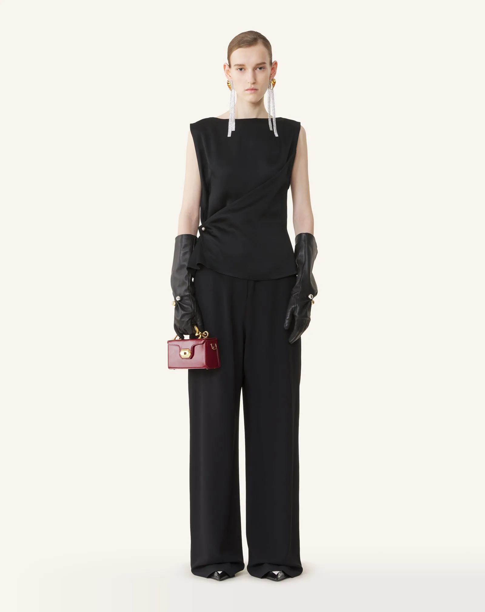 SLEEVELESS BUTTON-DOWN TOP IN SATIN sold by Lanvin product image thumbnail 2