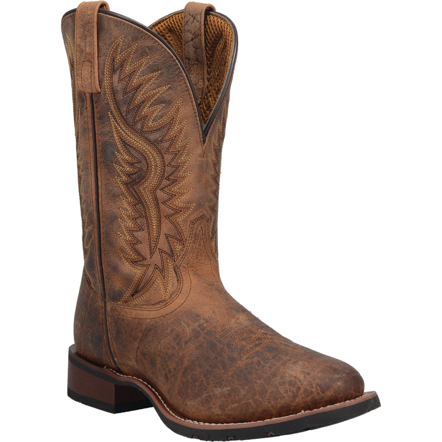 Laredo Mens Brown Pinewood 11in Cowboy Boots Leather sold by Laredo