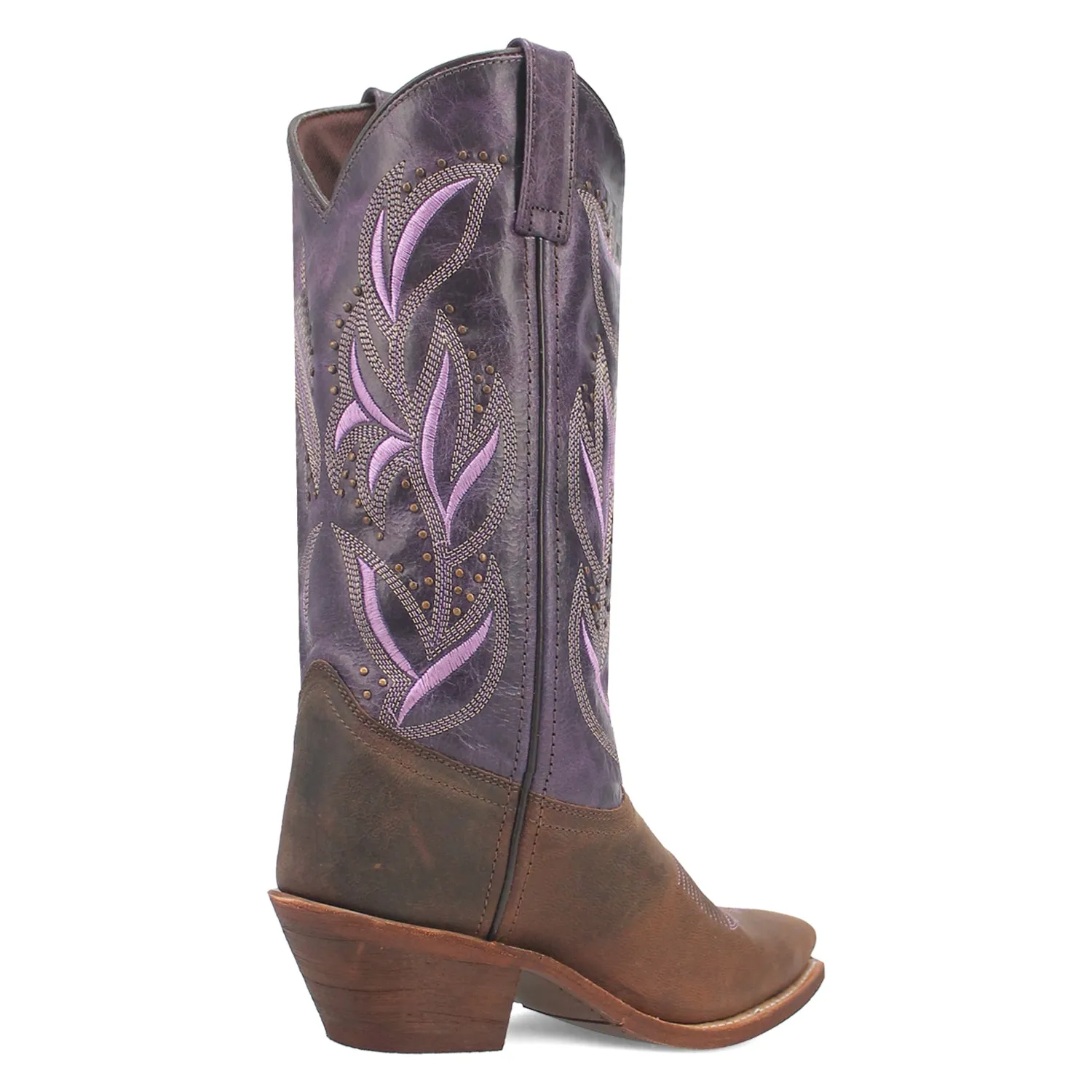 Laredo Womens Larissa Dark Brown/Purple Leather Cowboy Boots sold by Laredo product image thumbnail 2