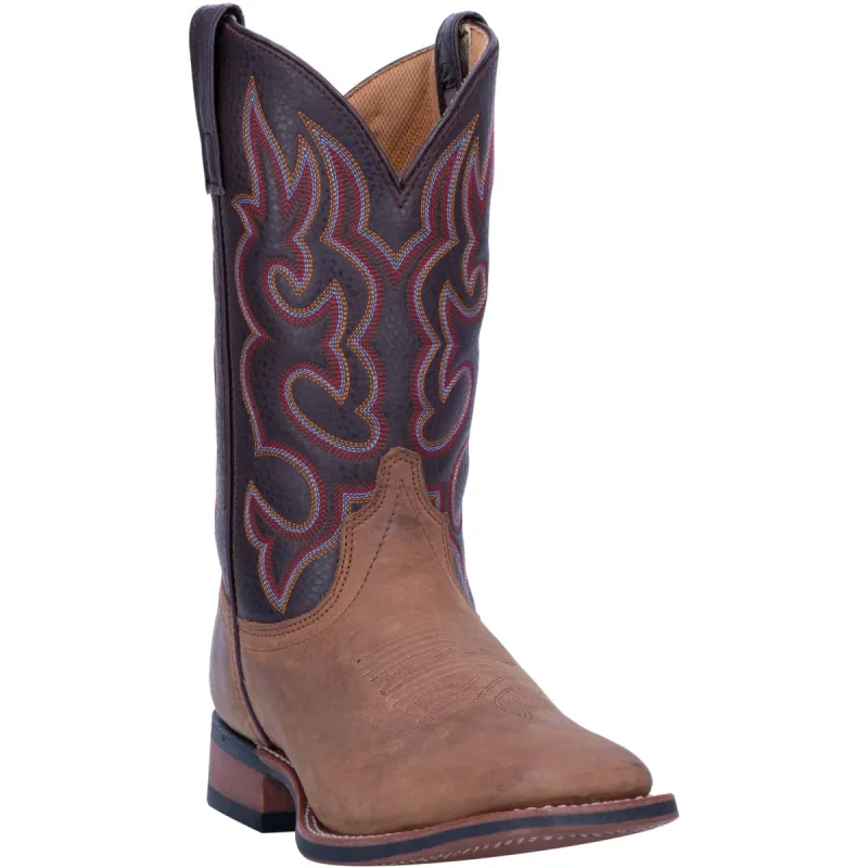 Laredo Mens Lodi Cowboy Boots Leather Taupe/Chocolate sold by Laredo