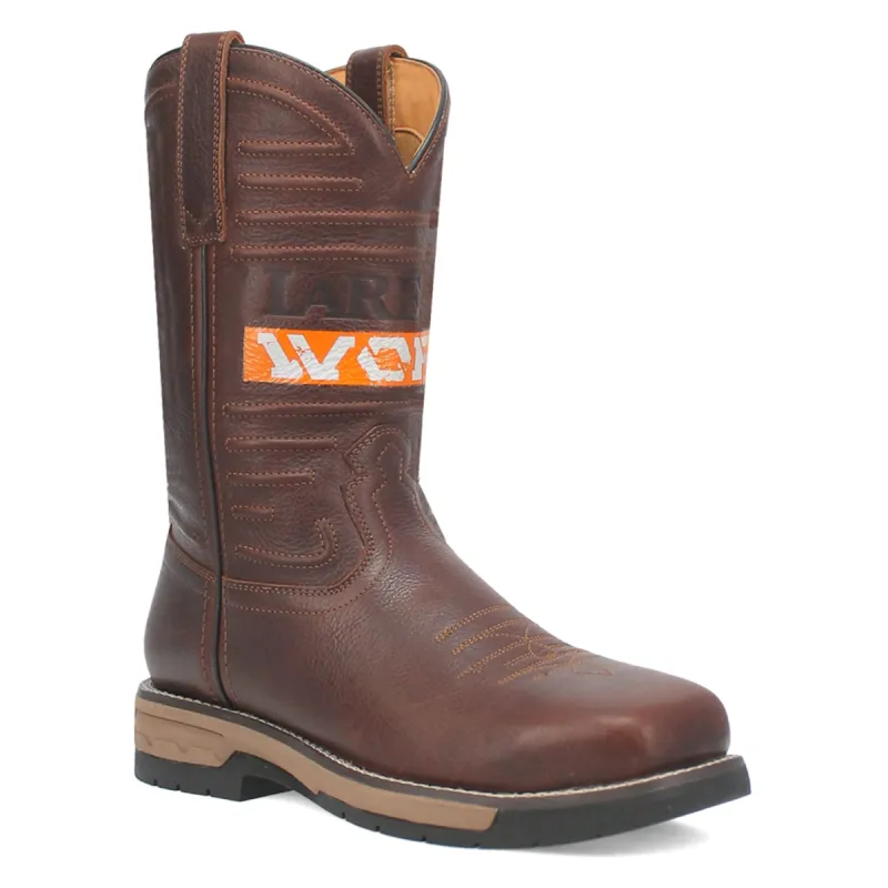 Laredo Mens Workhorse Steel Toe Brown Leather Work Boots sold by Laredo