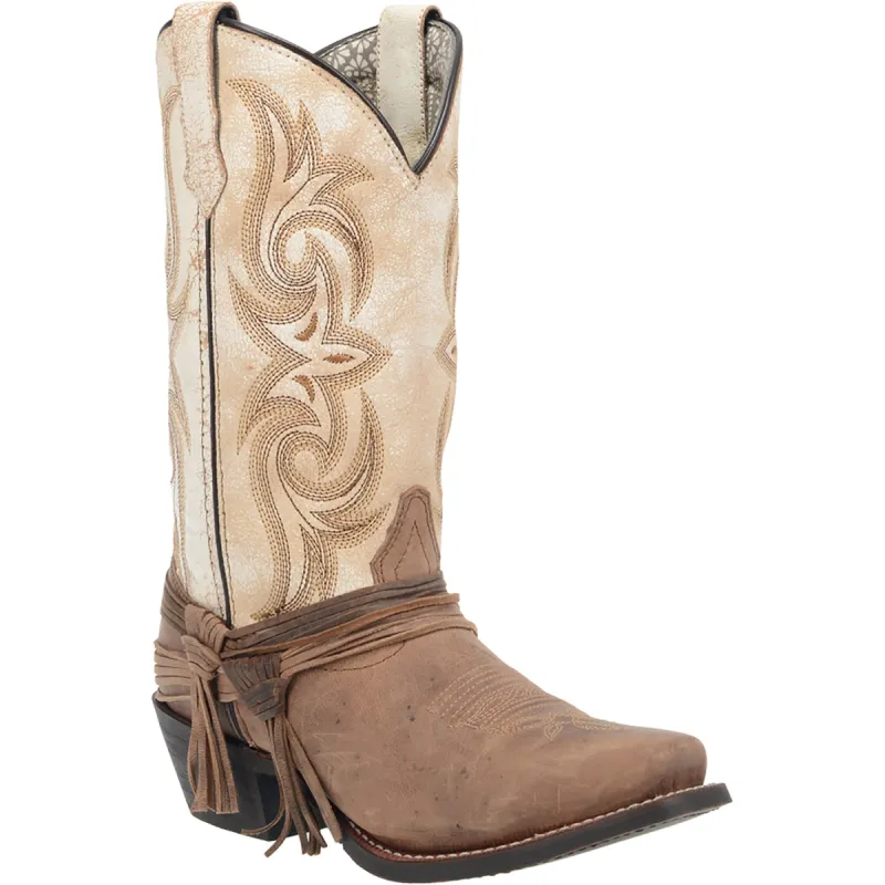 Laredo Womens Myra Cowboy Boots Leather Sand/White sold by Laredo