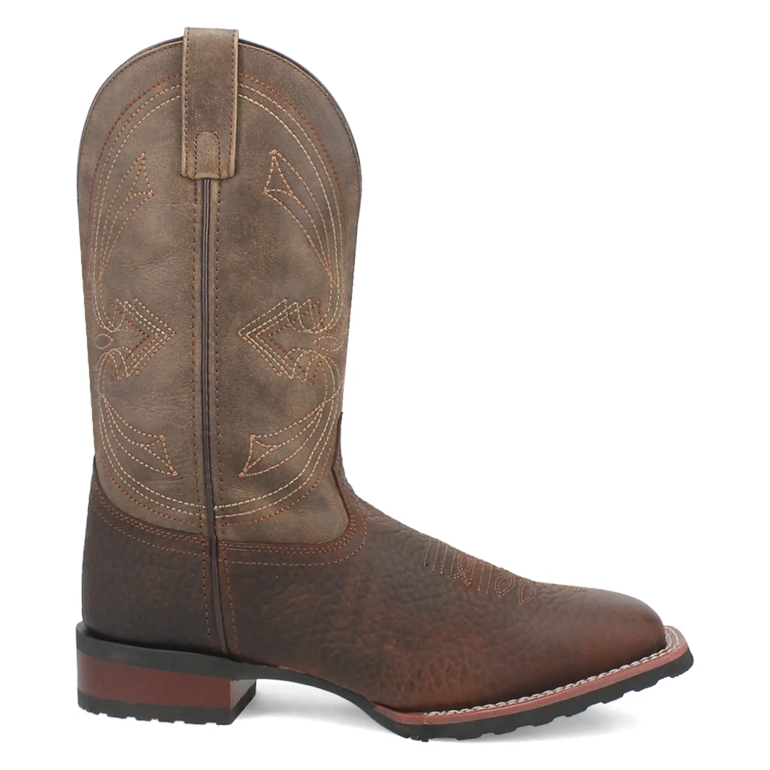 Laredo Mens Elias Chocolate/Tan Leather Western Work Boots sold by Laredo product image thumbnail 3