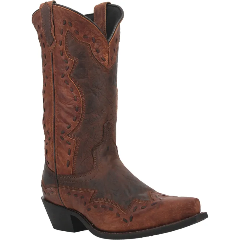 Laredo Mens Ronnie Cowboy Boots Leather Rust sold by Laredo