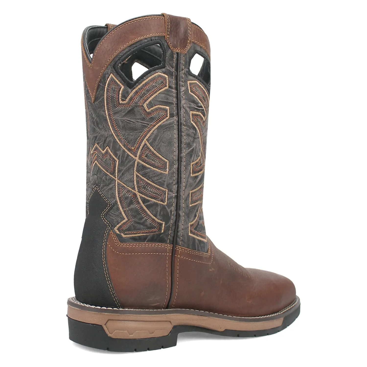 Laredo Mens Nazca Brown/Black Leather Cowboy Boots sold by Laredo product image thumbnail 2