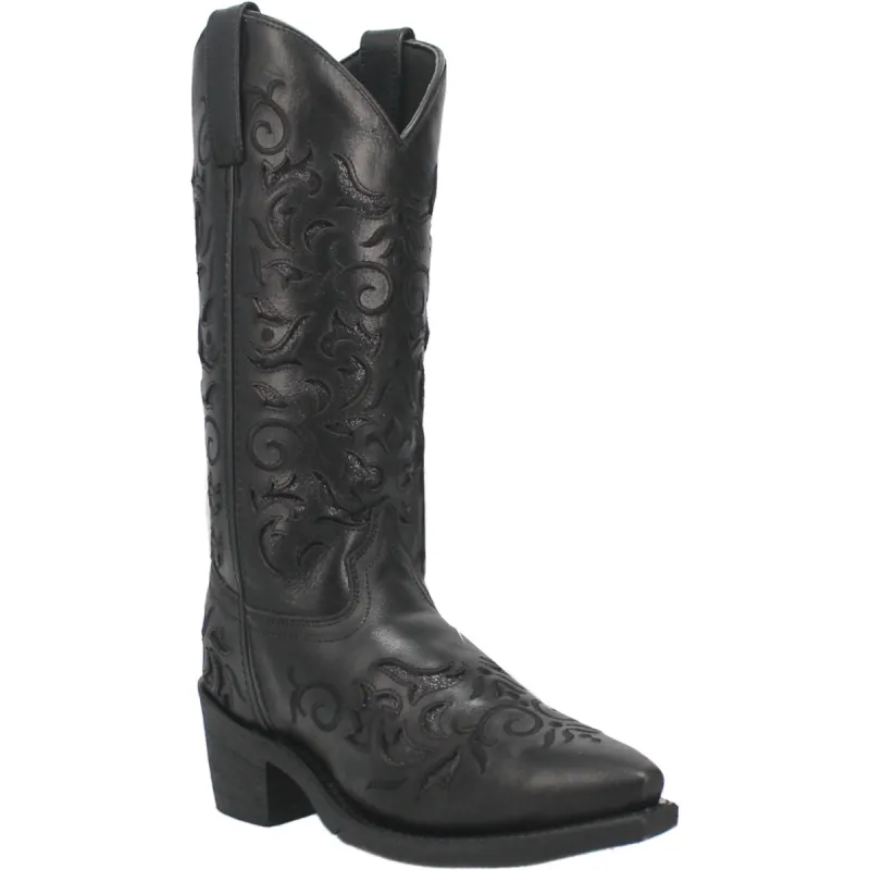 Laredo Womens Night Sky Black Leather Cowboy Boots sold by Laredo