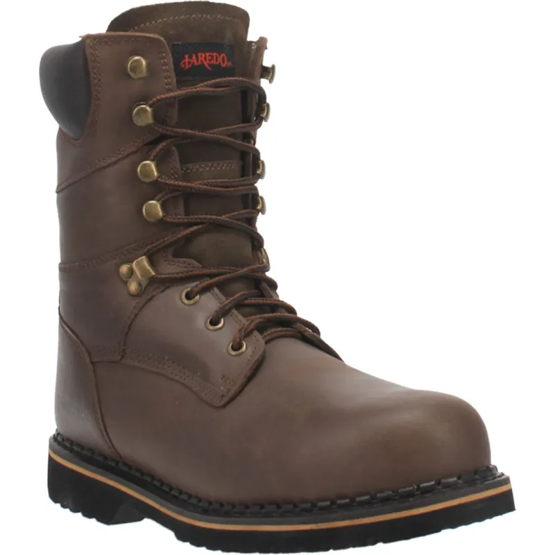 Laredo Mens Chain Steel Toe Work Boots Leather Brown sold by Laredo