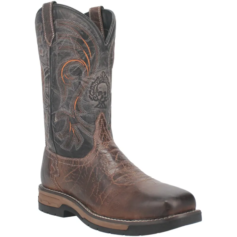 Laredo Mens Hawke Steel Toe Brown/Black Leather Work Boots sold by Laredo
