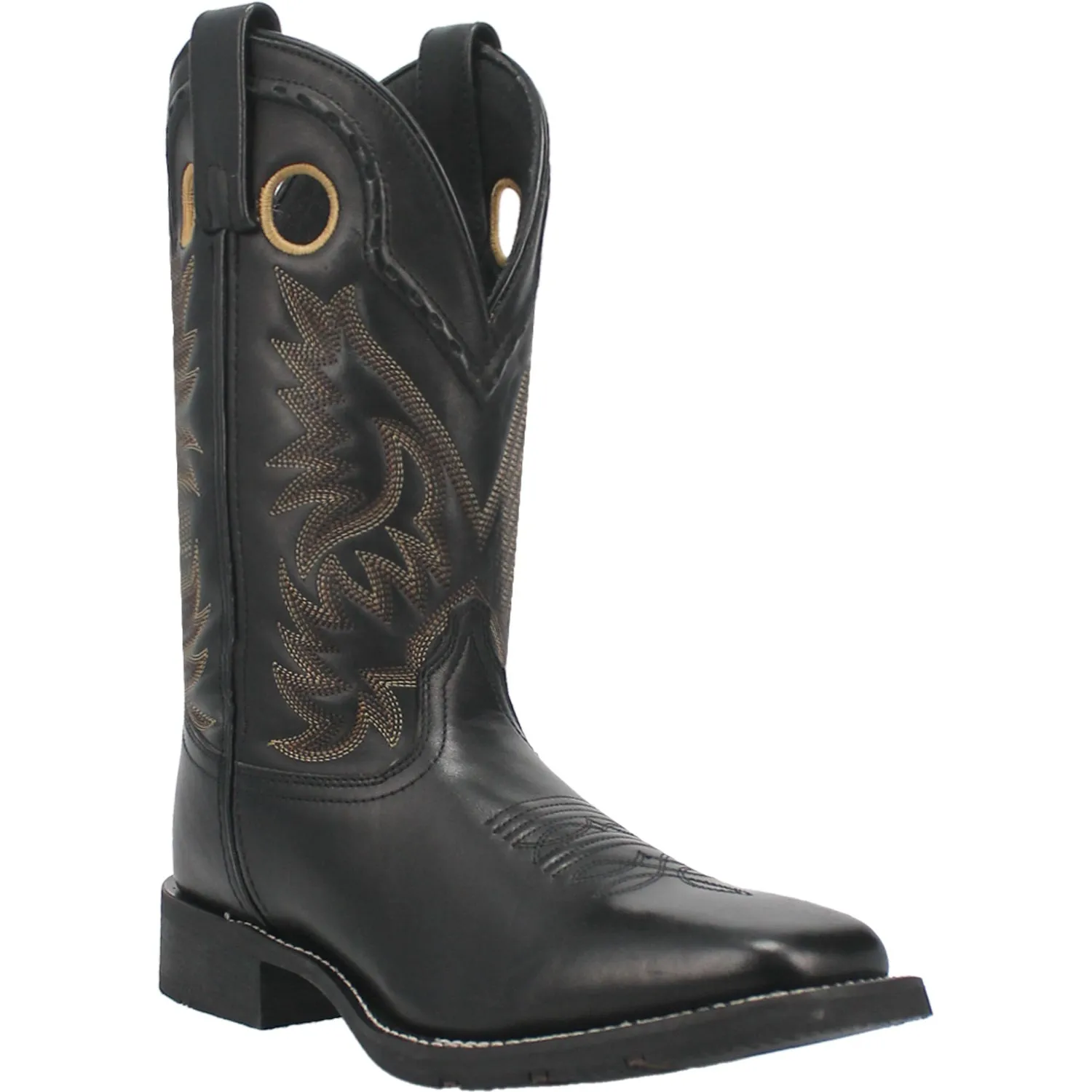 Laredo Mens Kane Black Leather Western Work Boots sold by Laredo