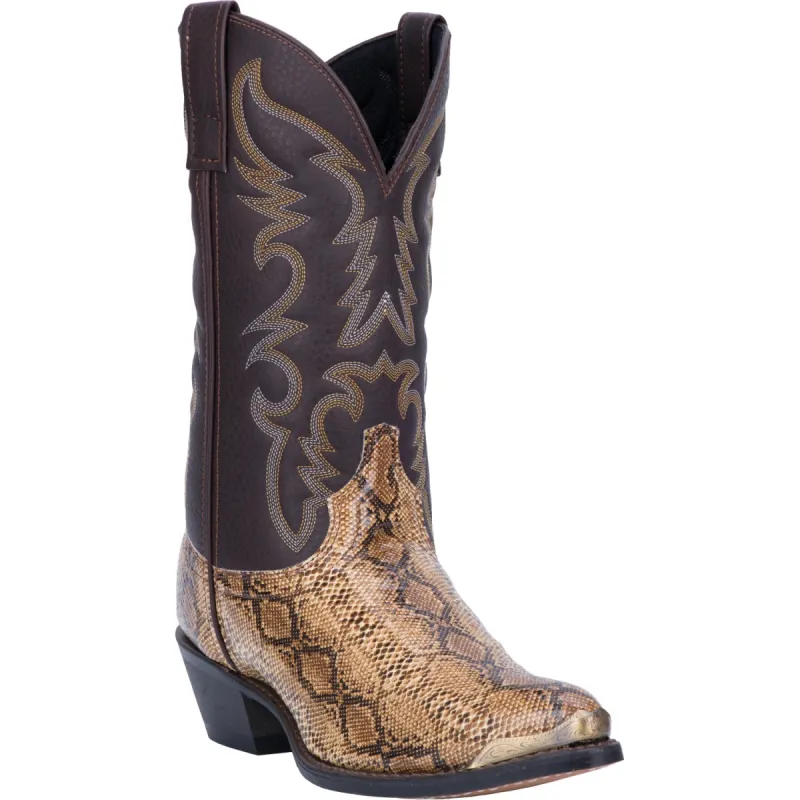 Laredo Mens Monty Cowboy Boots Faux Leather Multi Tan/Brown sold by Laredo