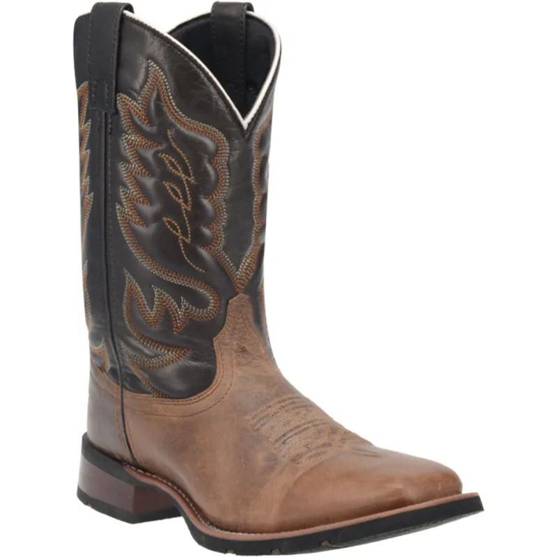 Laredo Mens Montana Cowboy Boots Leather Sand/Chocolate sold by Laredo