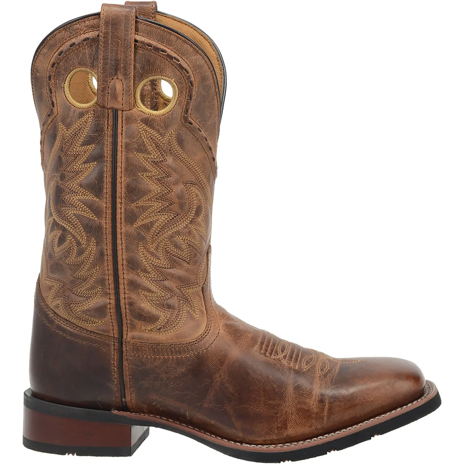 Laredo Mens Tan Kane 11in Square Toe Cowboy Boots Leather sold by Laredo product image thumbnail 2