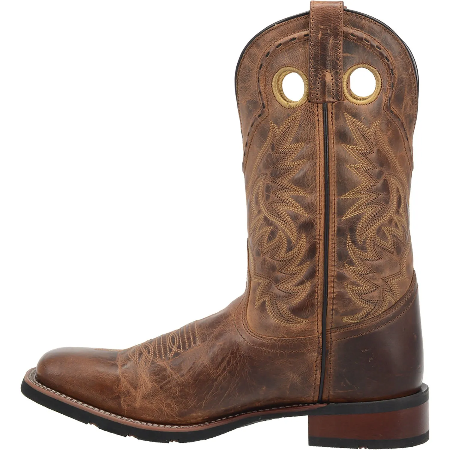 Laredo Mens Tan Kane 11in Square Toe Cowboy Boots Leather sold by Laredo product image thumbnail 3