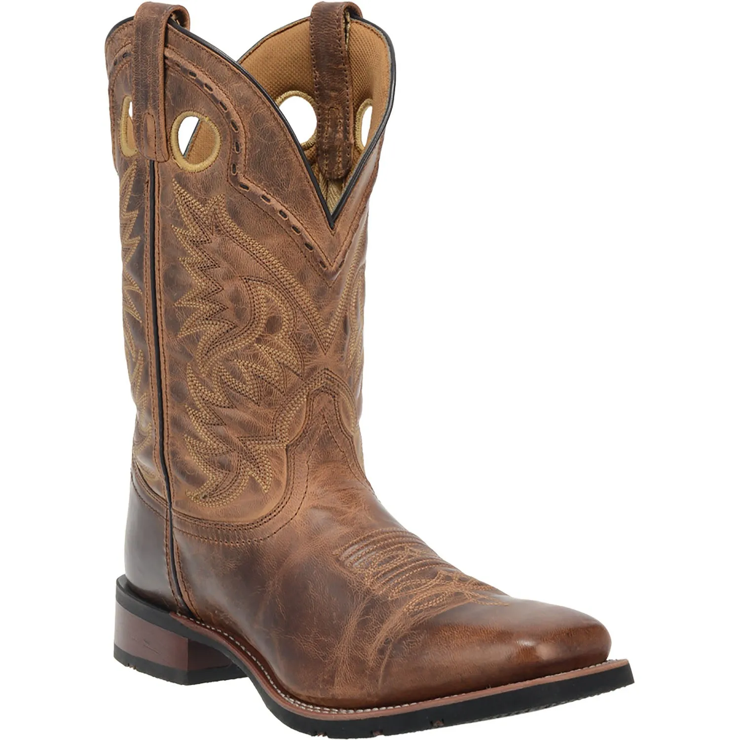 Laredo Mens Tan Kane 11in Square Toe Cowboy Boots Leather sold by Laredo