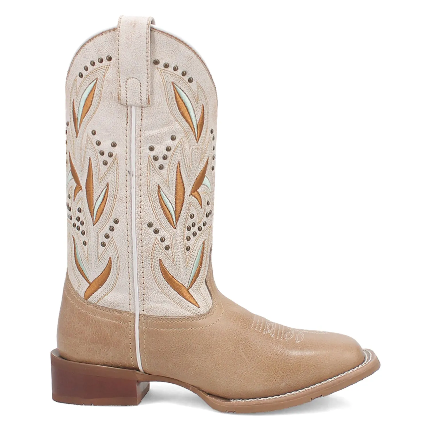 Laredo Womens Lydia Sand/White Leather Cowboy Boots sold by Laredo product image thumbnail 3