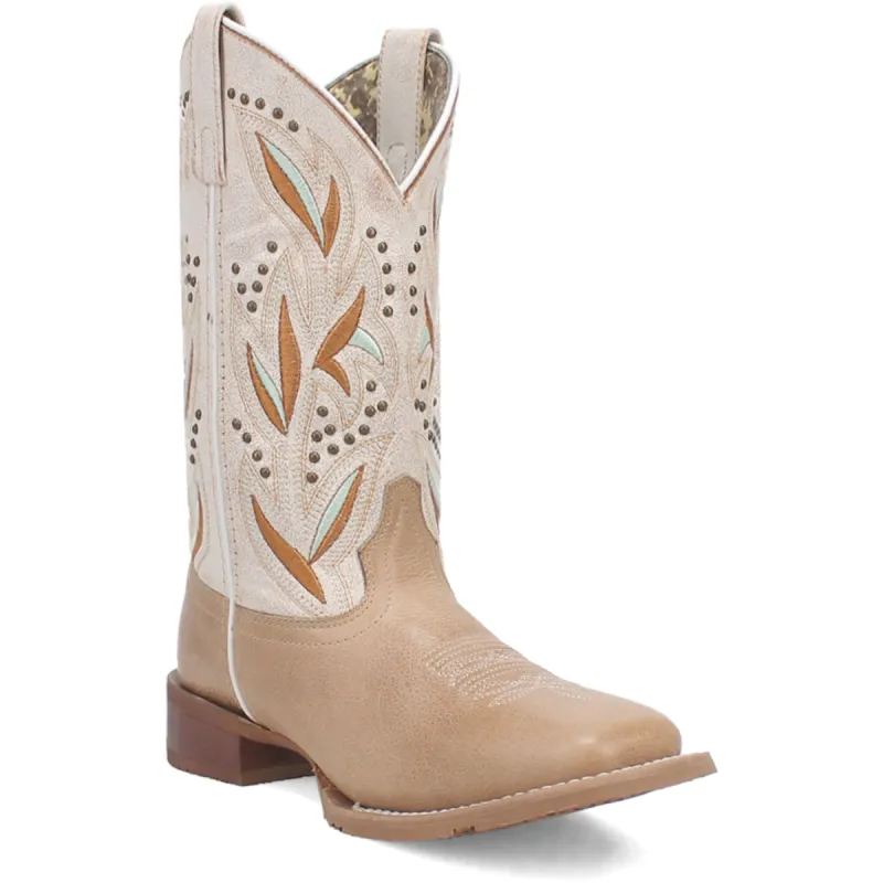 Laredo Womens Lydia Sand/White Leather Cowboy Boots sold by Laredo