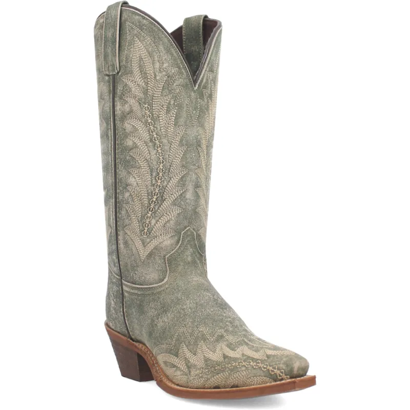 Laredo Womens Emmylee Green Leather Cowboy Boots sold by Laredo