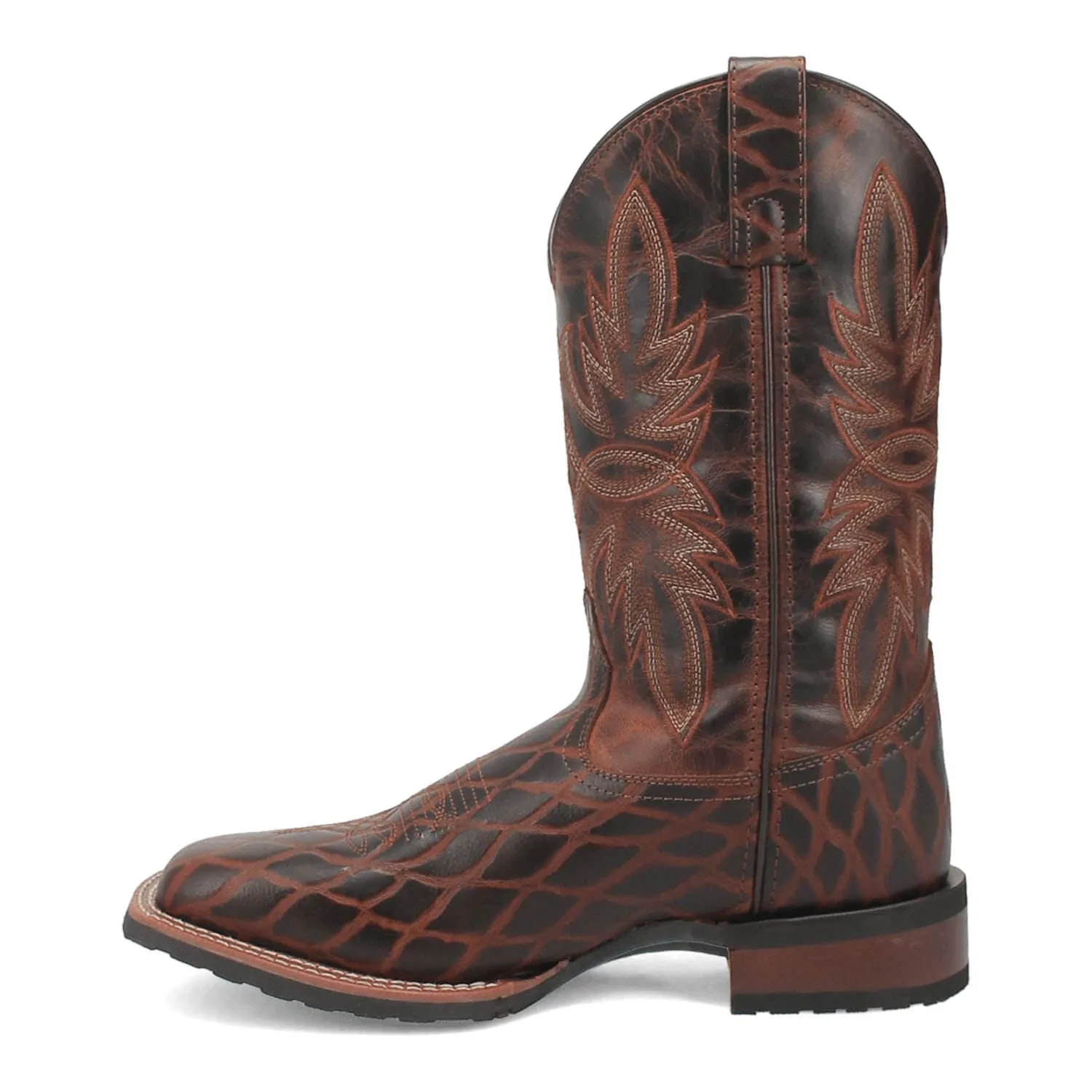 Laredo Mens Grid Rust Leather Cowboy Boots sold by Laredo product image thumbnail 4