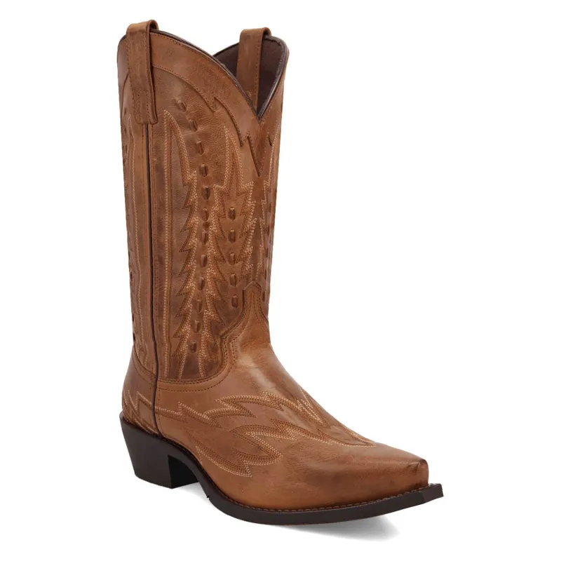 Laredo Mens Silverdale Tan Leather Cowboy Boots sold by Laredo
