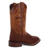 Laredo Mens Chet Dark Rust/Rust Leather Cowboy Boots sold by Laredo
