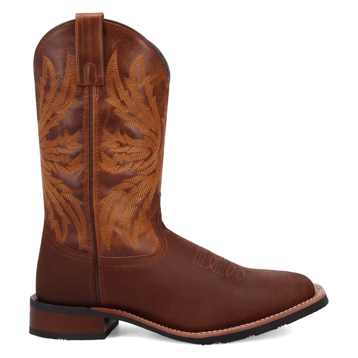 Laredo Mens Chet Dark Rust/Rust Leather Cowboy Boots sold by Laredo product image thumbnail 3