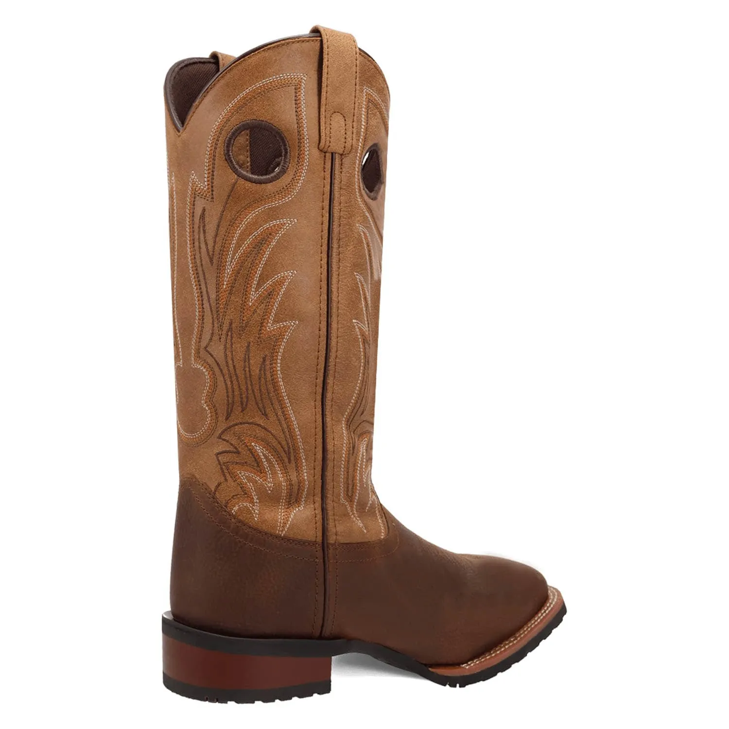 Laredo Mens Cullen Dark Brown/Tan Leather Cowboy Boots sold by Laredo product image thumbnail 2