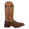 Laredo Mens Cullen Dark Brown/Tan Leather Cowboy Boots sold by Laredo