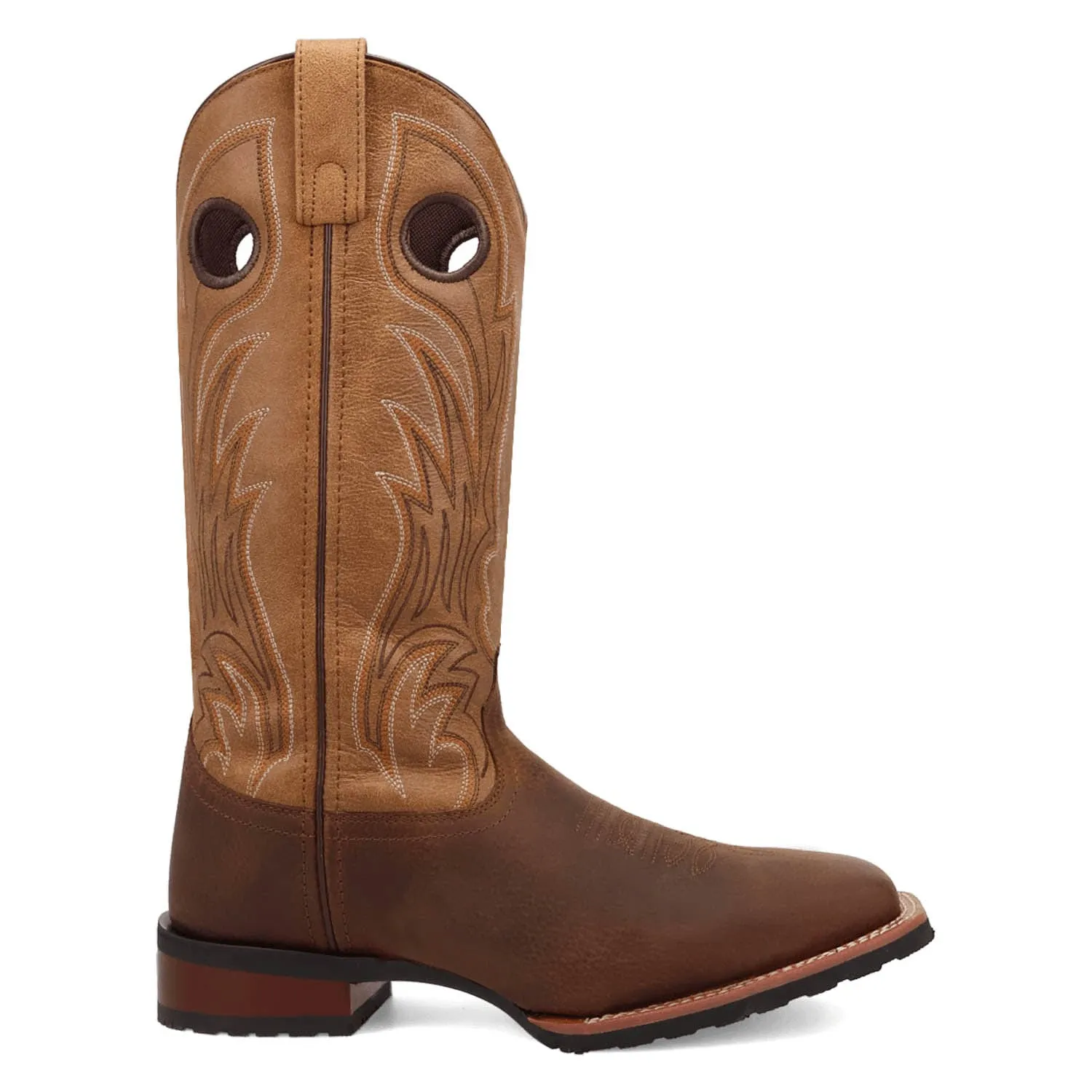 Laredo Mens Cullen Dark Brown/Tan Leather Cowboy Boots sold by Laredo product image thumbnail 3
