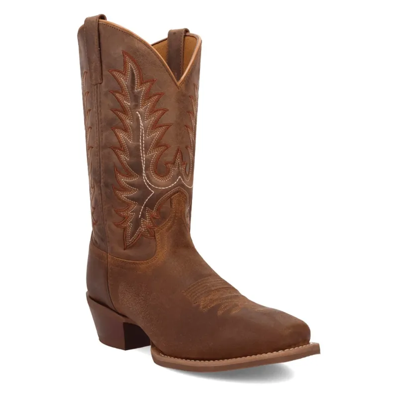 Laredo Mens Kent Tan Leather 12in Cowboy Boots sold by Laredo