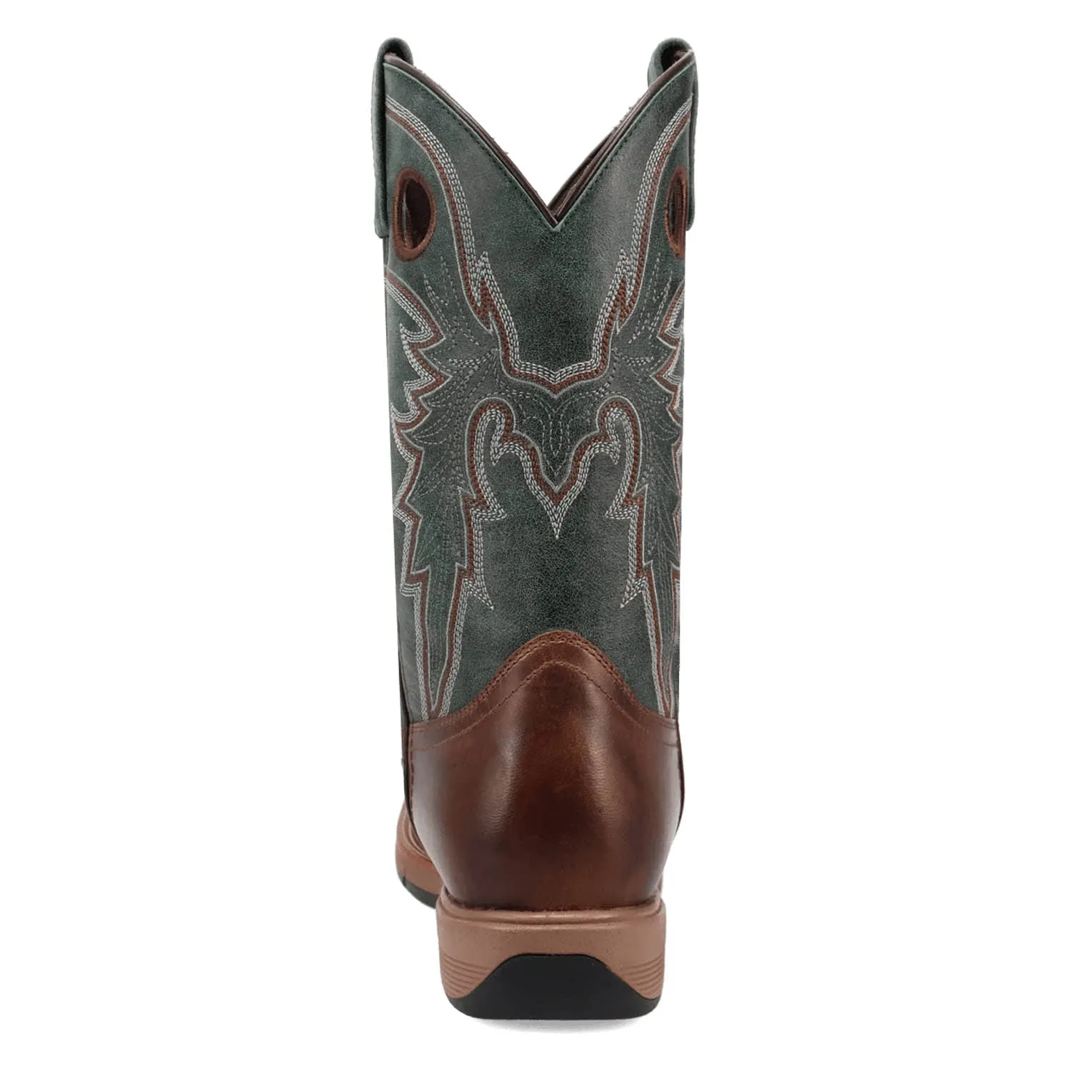 Laredo Mens Alloy Tan/Green Leather 11in Cowboy Boots sold by Laredo product image thumbnail 5