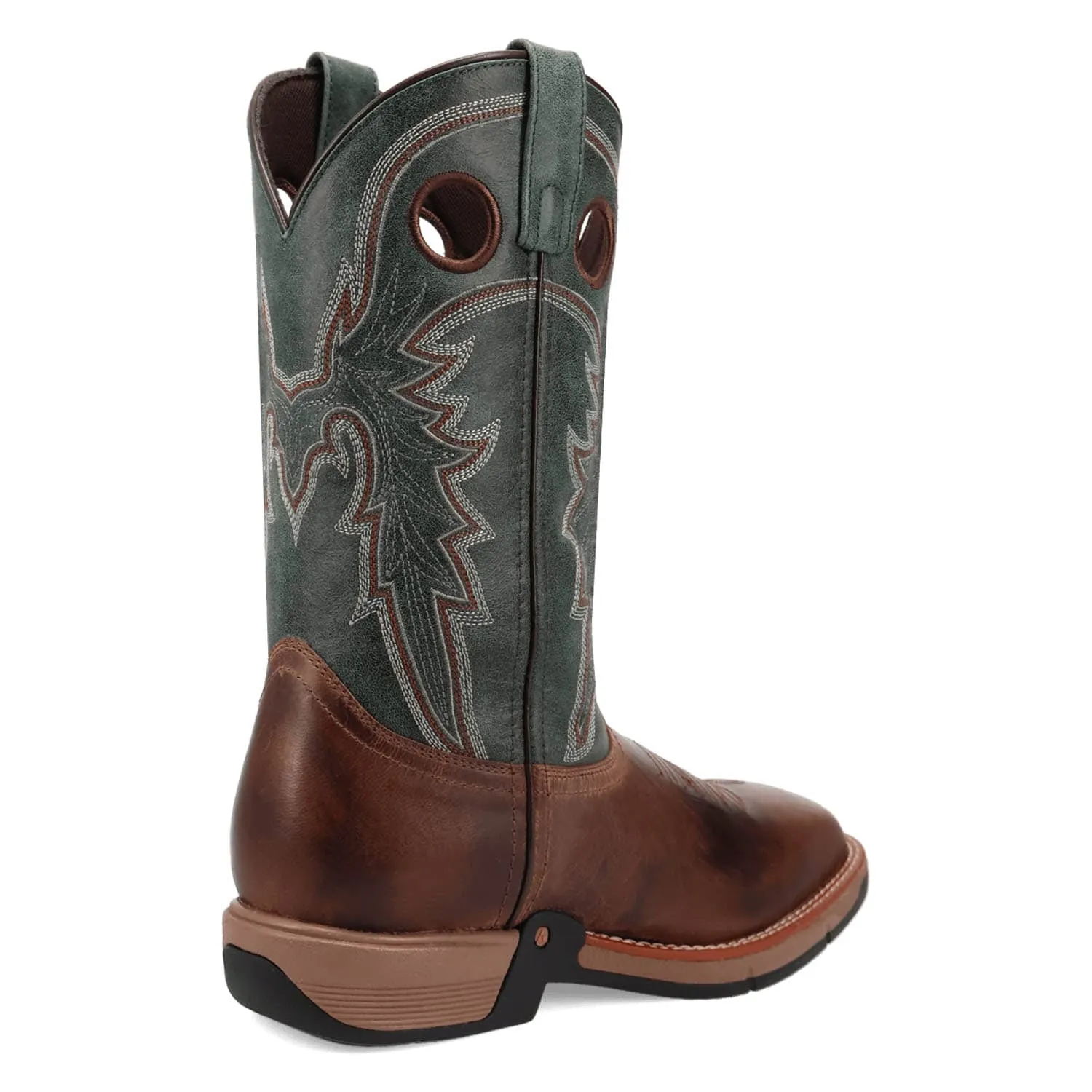 Laredo Mens Alloy Tan/Green Leather 11in Cowboy Boots sold by Laredo product image thumbnail 2
