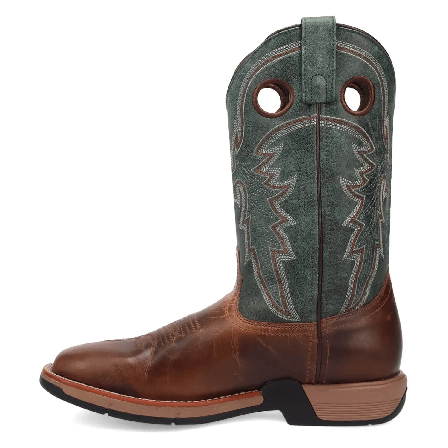 Laredo Mens Alloy Tan/Green Leather 11in Cowboy Boots sold by Laredo product image thumbnail 4