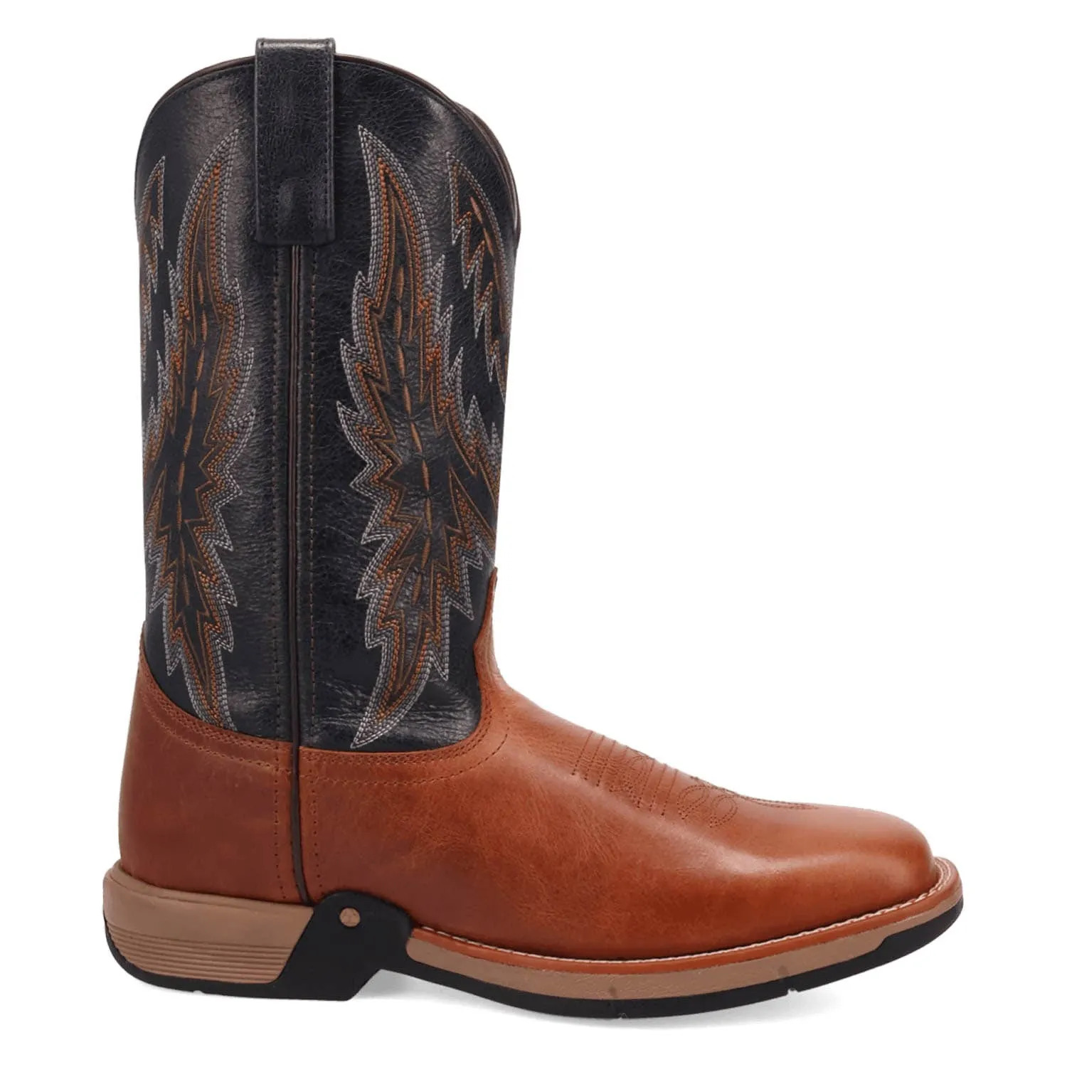 Laredo Mens Vapor Cognac/Black Leather 11in Cowboy Boots sold by Laredo product image thumbnail 3