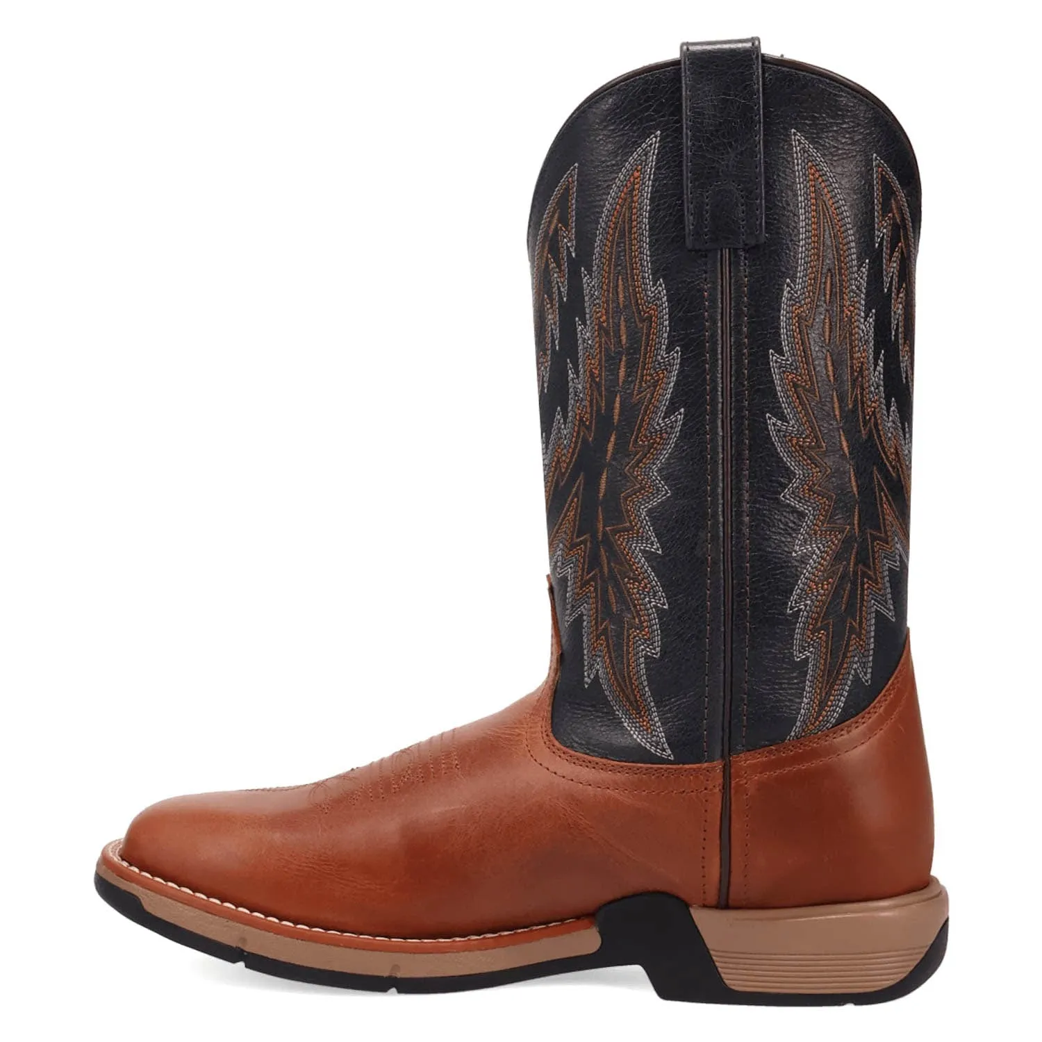 Laredo Mens Vapor Cognac/Black Leather 11in Cowboy Boots sold by Laredo product image thumbnail 4