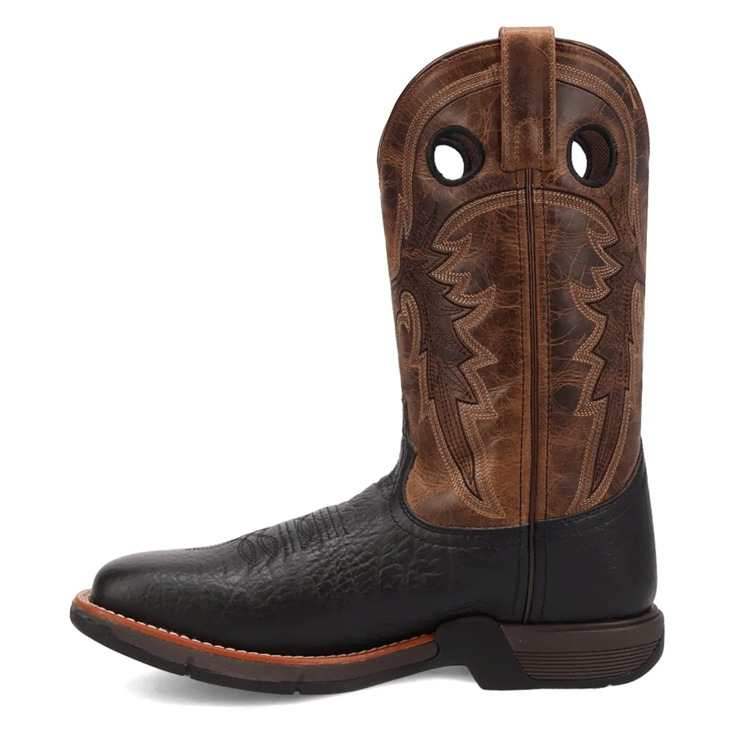 Laredo Mens Alloy Black/Tan Leather Cowboy Boots sold by Laredo product image thumbnail 4