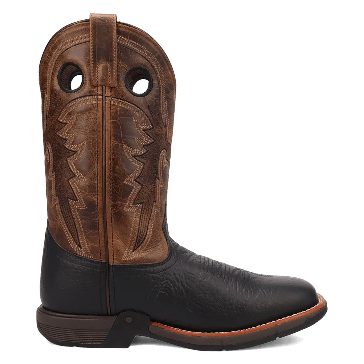 Laredo Mens Alloy Black/Tan Leather Cowboy Boots sold by Laredo product image thumbnail 3