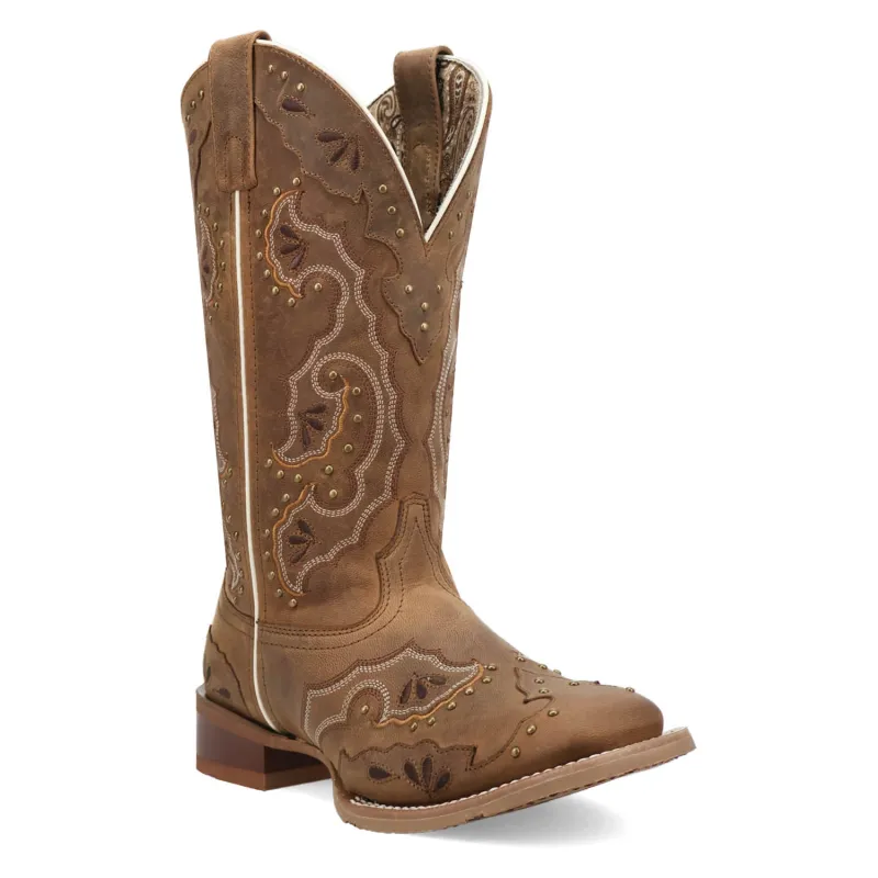 Laredo Womens Lottie Sand Leather 12in Cowboy Boots sold by Laredo
