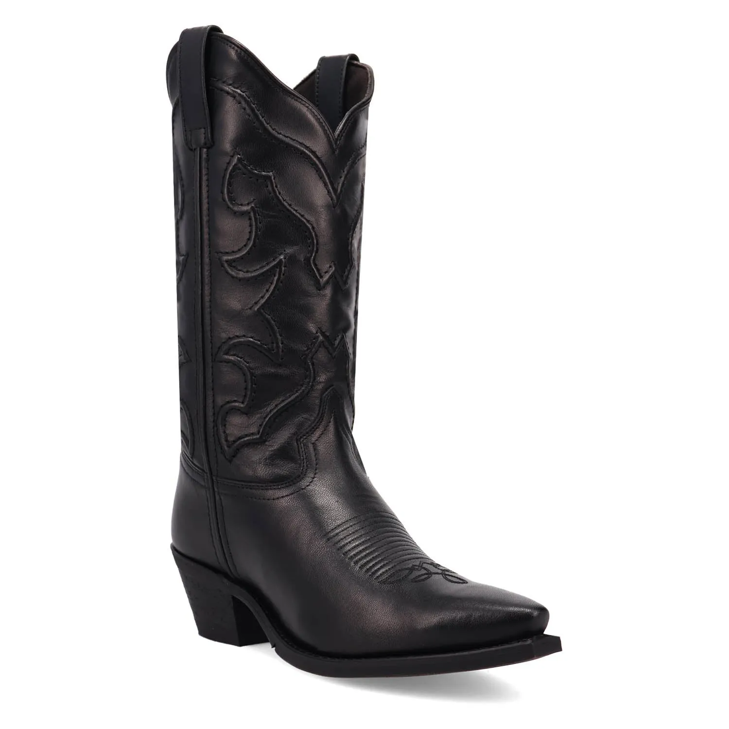 Laredo Womens Reva Black Leather 12in Cowboy Boots sold by Laredo