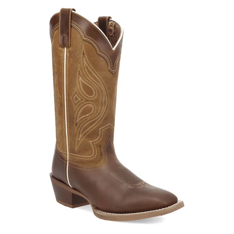 Laredo Womens Iron Belle Brown Leather 12in Cowboy Boots made by Laredo