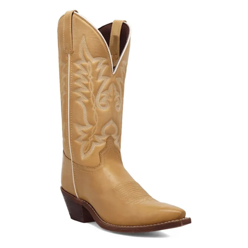 Laredo Womens Carly Yellow Leather 12in Cowboy Boots made by Laredo