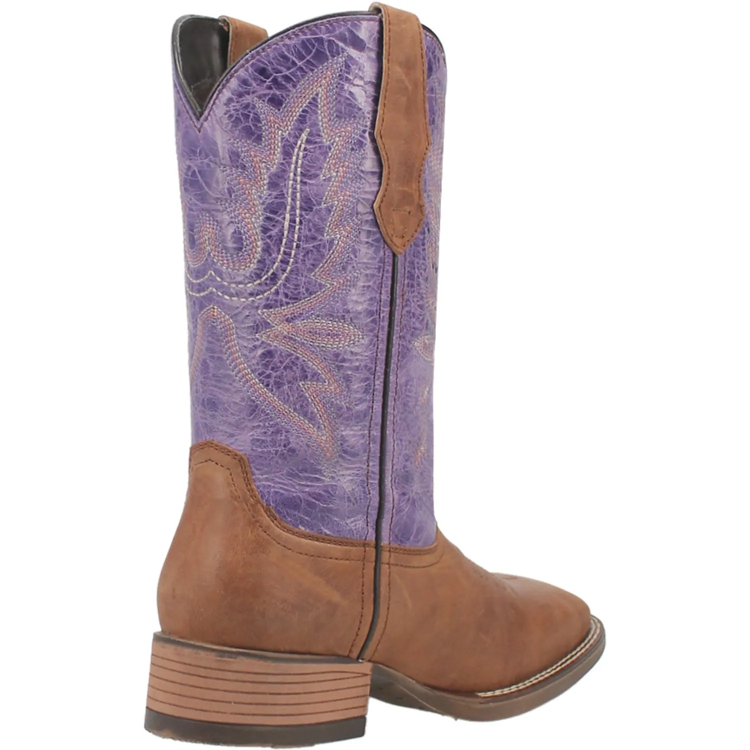 Laredo Womens Mara Tan/Purple Leather Cowboy Boots sold by Laredo product image thumbnail 2