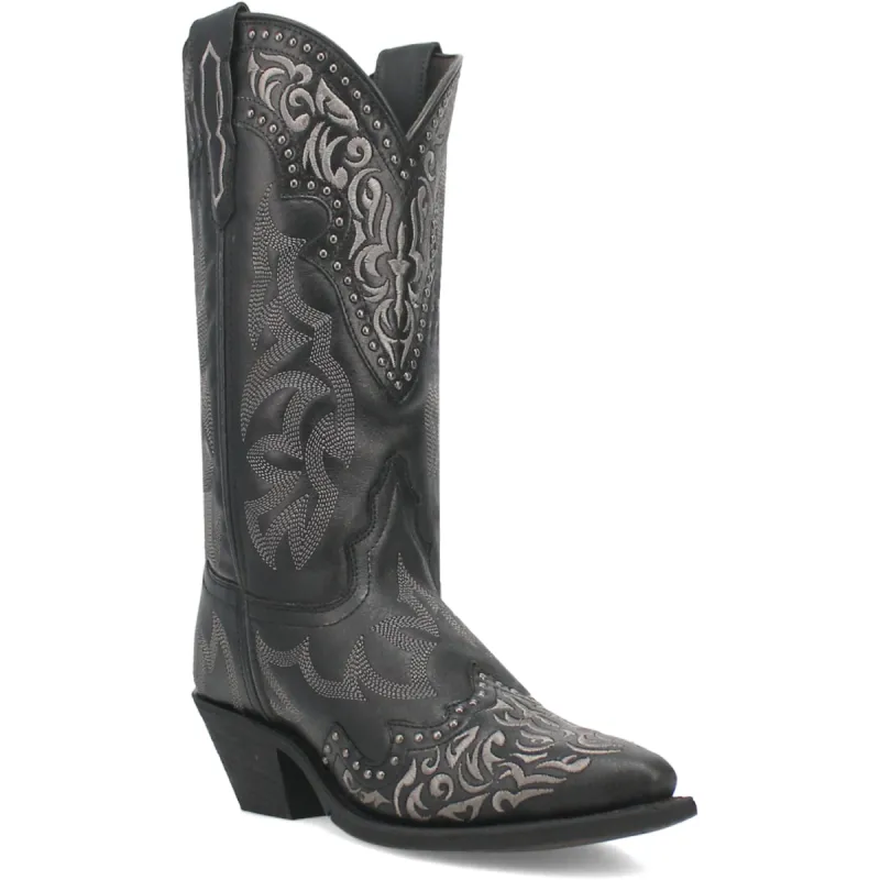 Laredo Womens Regan Black Leather Cowboy Boots sold by Laredo