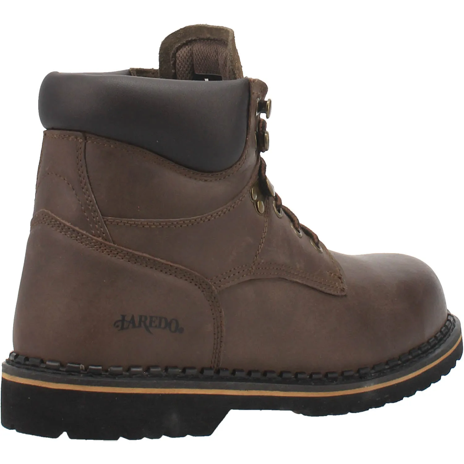 Laredo Mens Hub & Tack Steel Toe Work Boots Leather Brown sold by Laredo product image thumbnail 2