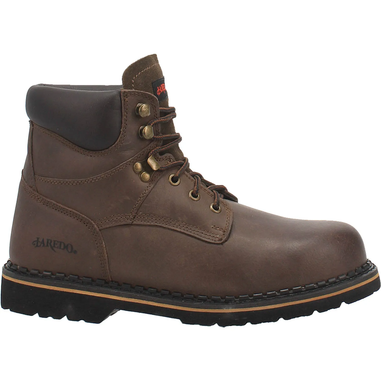 Laredo Mens Hub & Tack Steel Toe Work Boots Leather Brown sold by Laredo product image thumbnail 3