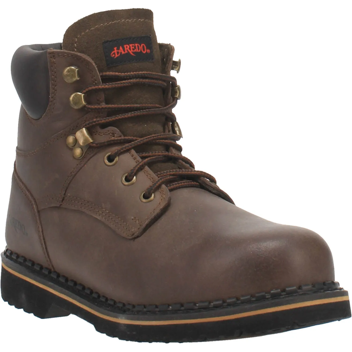 Laredo Mens Hub & Tack Steel Toe Work Boots Leather Brown sold by Laredo