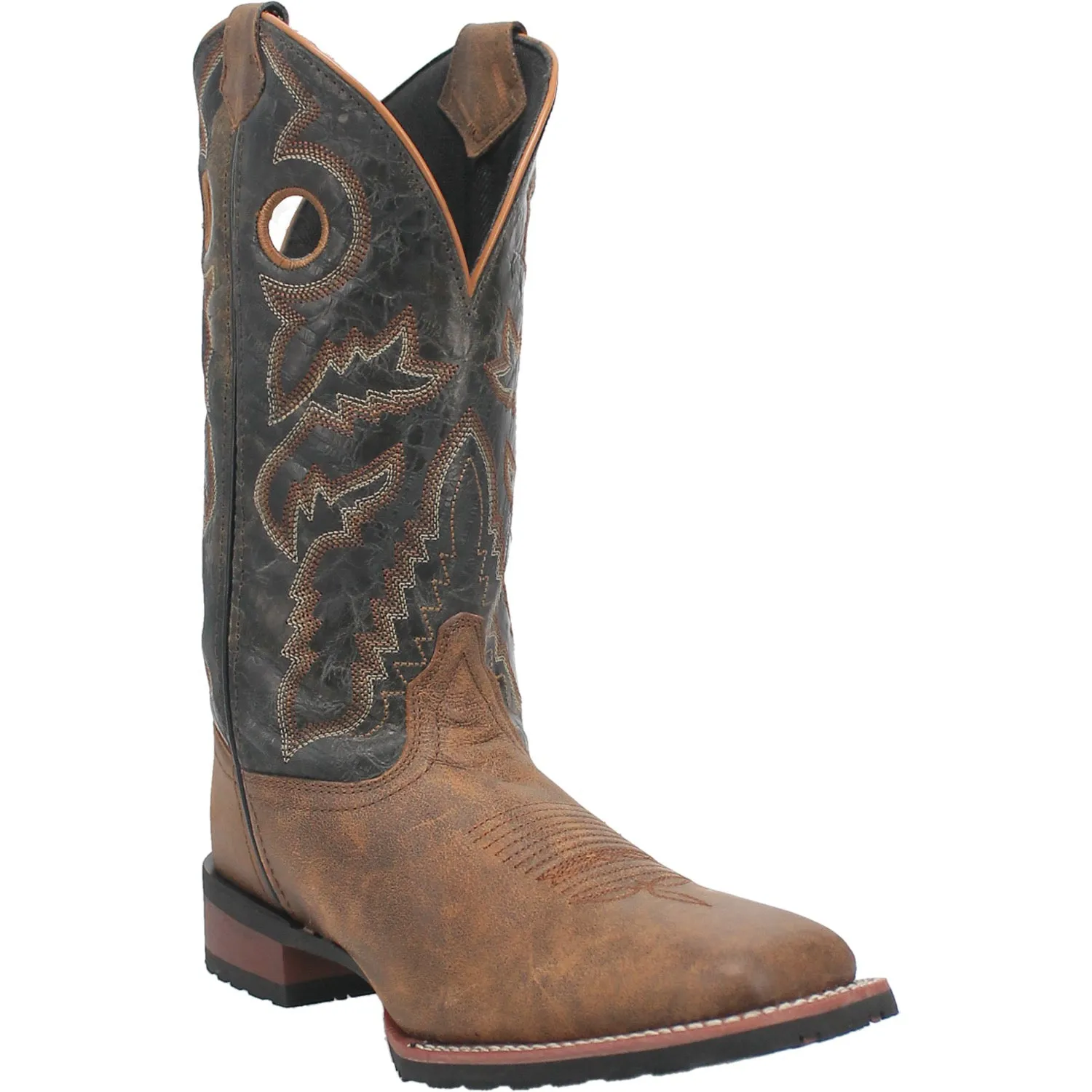 Laredo Mens Kosar Tan/Black Leather Western Work Boots sold by Laredo