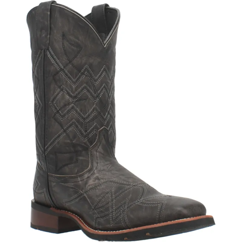Laredo Mens Axel Cowboy Boots Leather Black sold by Laredo